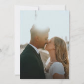 Dusty Blue Modern Calligraphy Script Weduwschap Kaart (Achterkant)