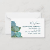 Dusty Blue Modern Floral Foliage Hydrangea Note Ca Notitiekaartje (Voorkant)