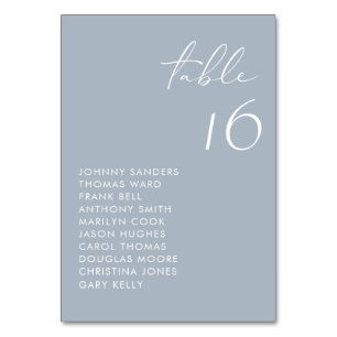Dusty Blue Modern Handgeschreven Script Wedding Kaart