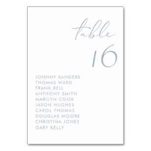 Dusty Blue Modern Handgeschreven Script Wedding Kaart