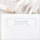 Dusty Blue Modern minimalist Return Address Etiket (Insitu)