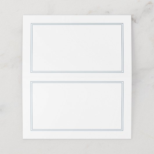 Dusty Blue Modern Minimalist Weddenschap Blank (Buitenkant ongevouwen)