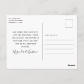 Dusty Blue Modern Photo Collage Weddenschap Bedank Briefkaart (Achterkant)