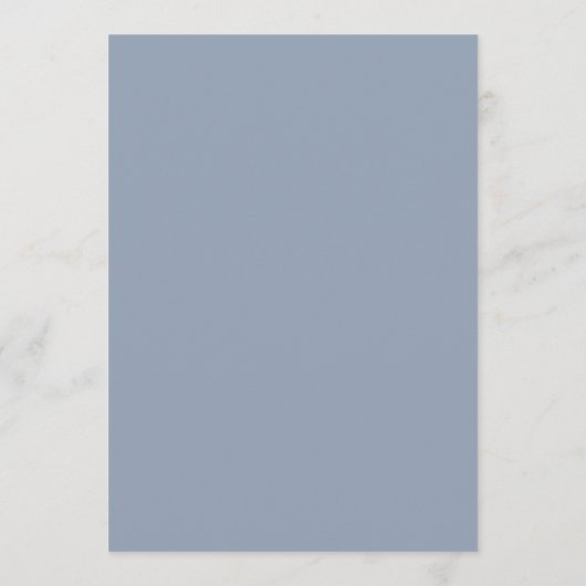 Dusty Blue Modern Photo Gold Feuille Menu Mariage (Dos)