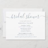 Dusty Blue Modern Script Vrijgezellenfeest Kaart (Voorkant)