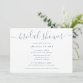 Dusty Blue Modern Script Vrijgezellenfeest Kaart (Staand voorkant)