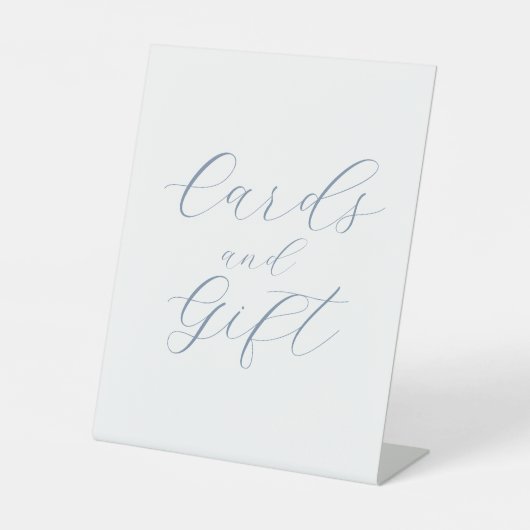 Dusty Blue Modern Wedding Cartes et signe cadeau (Recto)