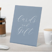 Dusty Blue Modern Wedding Cartes et signe cadeau (In SItu)