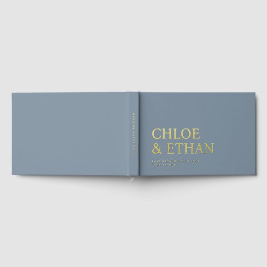Dusty Blue Moderne Mariage Foil (Complet)
