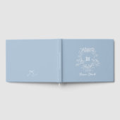 Dusty Blue Monogram Baby shower Livre d'or (Complet)