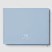 Dusty Blue Monogram Baby shower Livre d'or (Verso)