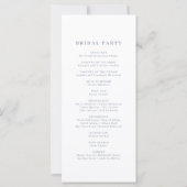 Dusty Blue Monogram Crest Wedding Programme (Dos)