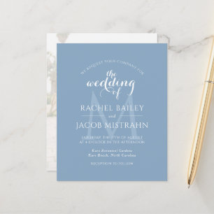 Dusty Blue Monogram Foto Weddenschap
