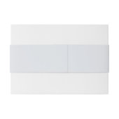 Dusty Blue Monogram Krans Trouwen Uitnodigingen Wikkel (Achterkant Voorbeeld)