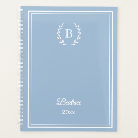 Dusty blue Monogram Personalized Quiet Luxury (Devant)