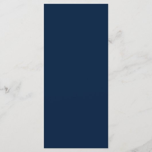 Dusty Blue Navy Champagne Ivoor Wedding Menu (Achterkant)