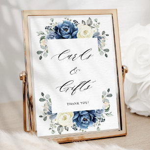 Dusty Blue Navy Champagne Ivory Kaarten & Gifts Poster