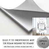 Dusty Blue Navy Floral Toute Affiche de bienvenue 