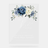 Dusty Blue Navy  Ivory Rehearsal Dinner Welcome (Recto)