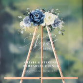 Dusty Blue Navy  Ivory Rehearsal Dinner Welcome (Neutre)