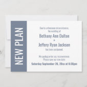 Dusty Blue New Plan, Uitgestelde trouwkaart Kaart (Voorkant)