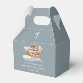 Dusty Blue Noah's Ark Christening Gable Bedankdoosjes (Voorkant Zijde)