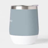 Dusty Blue Nom Moderne élégant Monogramme Boho (Gauche)