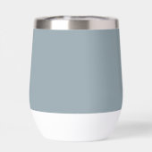 Dusty Blue Nom Moderne élégant Monogramme Boho (Arrière)