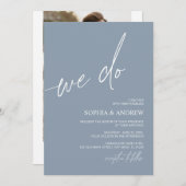 Dusty Blue Nous faisons minimaliste Faire-part de (Devant / Derrière)