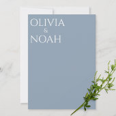 Dusty Blue Nous sommes engagés carte Faire-part