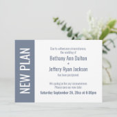 Dusty Blue Nouveau plan, Carte Mariage reportée (Debout devant)