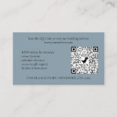 Dusty Blue Online RSVP QR Code Weddenschap Informatiekaartje (Voorkant)