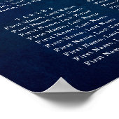 Dusty Blue Paars Navy Lila Blooms Seatrix Poster (Hoek)