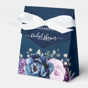 Dusty Blue Paars Navy Lila Blooms Vrijgezellenfees Bedankdoosjes