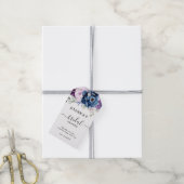 Dusty Blue Paars Navy Lila Blooms Vrijgezellenfees Cadeaulabel (Met Touw)