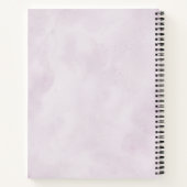 Dusty Blue Paars Navy Lila Blooms Weddenschap Notitieboek (Achterkant)