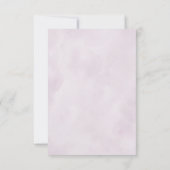 Dusty Blue Paars Navy Lila Blooms Wedding RSVP C (Achterkant)