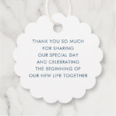 Dusty Blue Pampas Grass Dank je Bedankjes Labels (Achterkant)