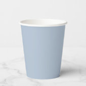 Dusty Blue Paper Cups Papieren Bekers (Achterkant)