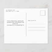 Dusty Blue Paw Print Save the Date Briefkaart (Achterkant)