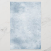 Dusty Blue Peach Blush Botanical Boho Wedding Menu (Achterkant)