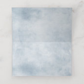 Dusty Blue Peach Blush Botanical Floral Wedding (Binnenkant ongevouwen)