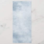 Dusty Blue Peach Blush Botanical Floral Wedding Menu (Achterkant)