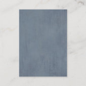 Dusty Blue Peach Blush Geometric Floral Reception Informatiekaartje (Achterkant)