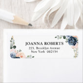 Dusty Blue Peach Blush Geometric Floral Wedding La Etiket (Insitu)