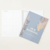 Dusty Blue Peach Boho Mariage (Devant avec enveloppe)