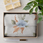  "Dusty Blue Peony Floral Foliage"-ontkoppeling Tissuepapier (Geschenk)