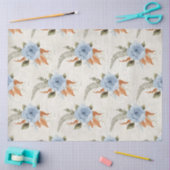  "Dusty Blue Peony Floral Foliage"-ontkoppeling Tissuepapier (Craft)