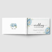 Dusty Blue Peony Floral Mariage Livre d'or (Complet)
