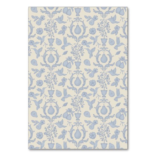 Dusty Blue Perfect Pear Mariage Numéro de table (Dos)